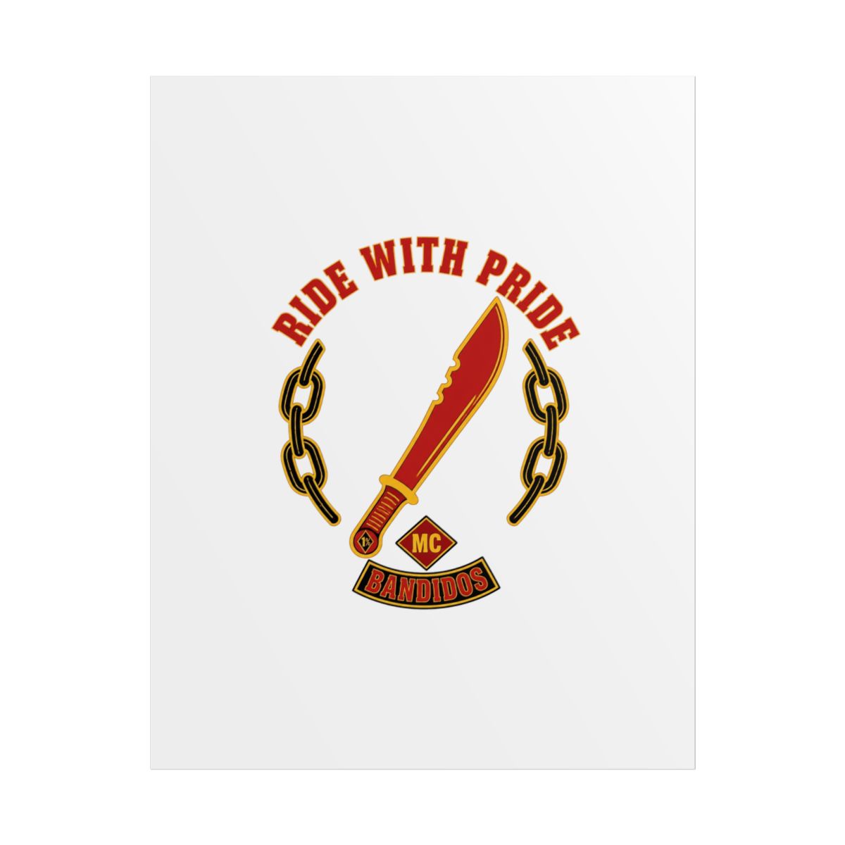Bandidos MC "Ride with Pride" Poster - alternate angle 1, merchandise