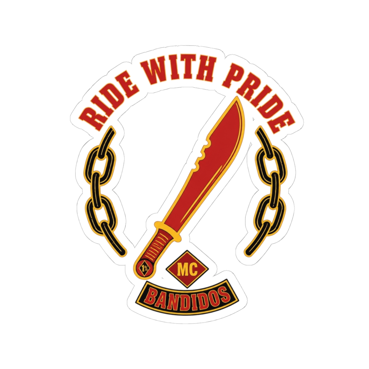 Bandidos MC "Ride with Pride" Sticker