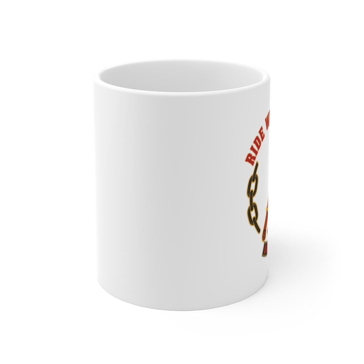 Bandidos MC "Ride with Pride" White Mug - alternate angle 1, merchandise