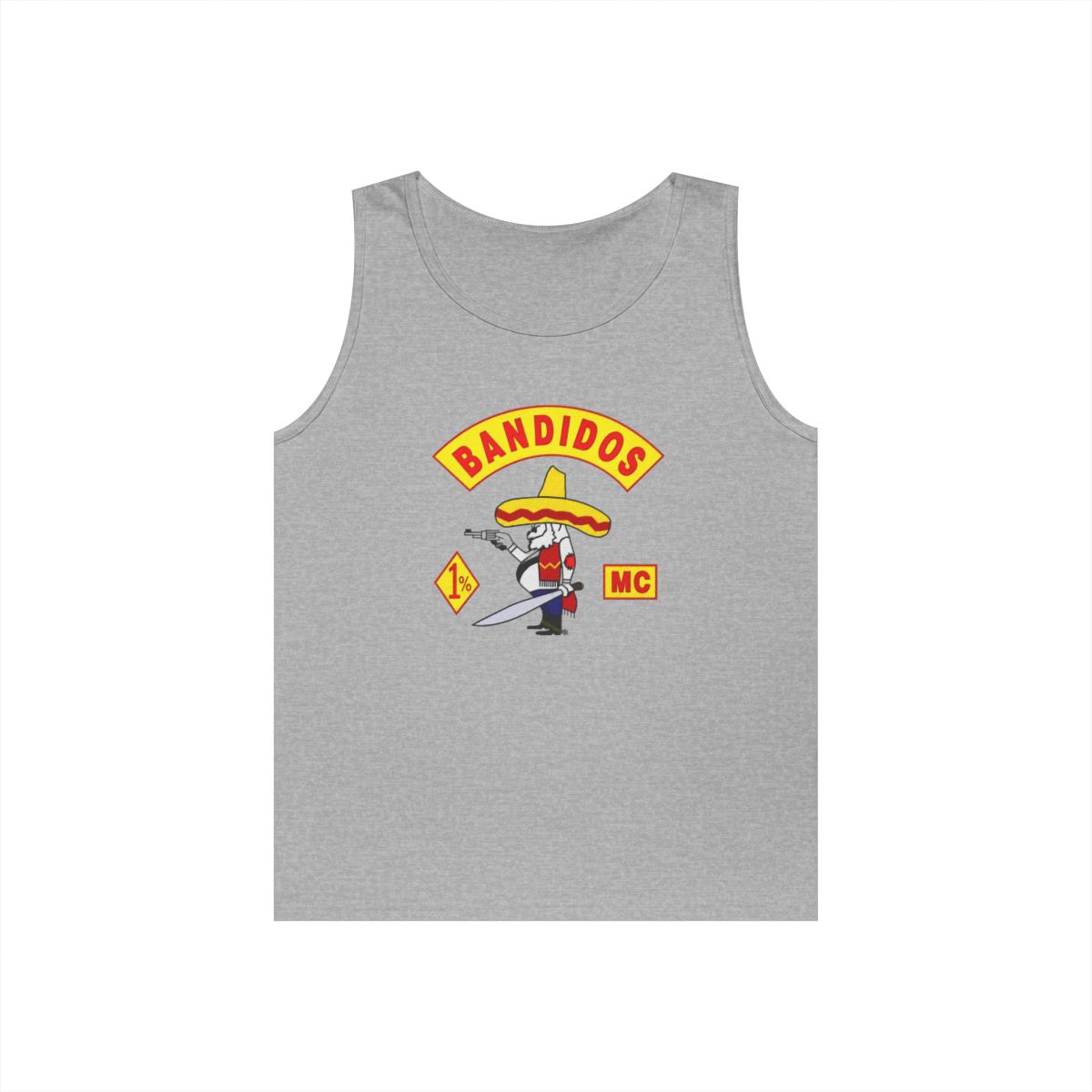 Bandidos Sombrero Skeleton Knife graphic Tank Top | Motorcycle Club Tee | Bandidos MC - alternate angle 2, merchandise