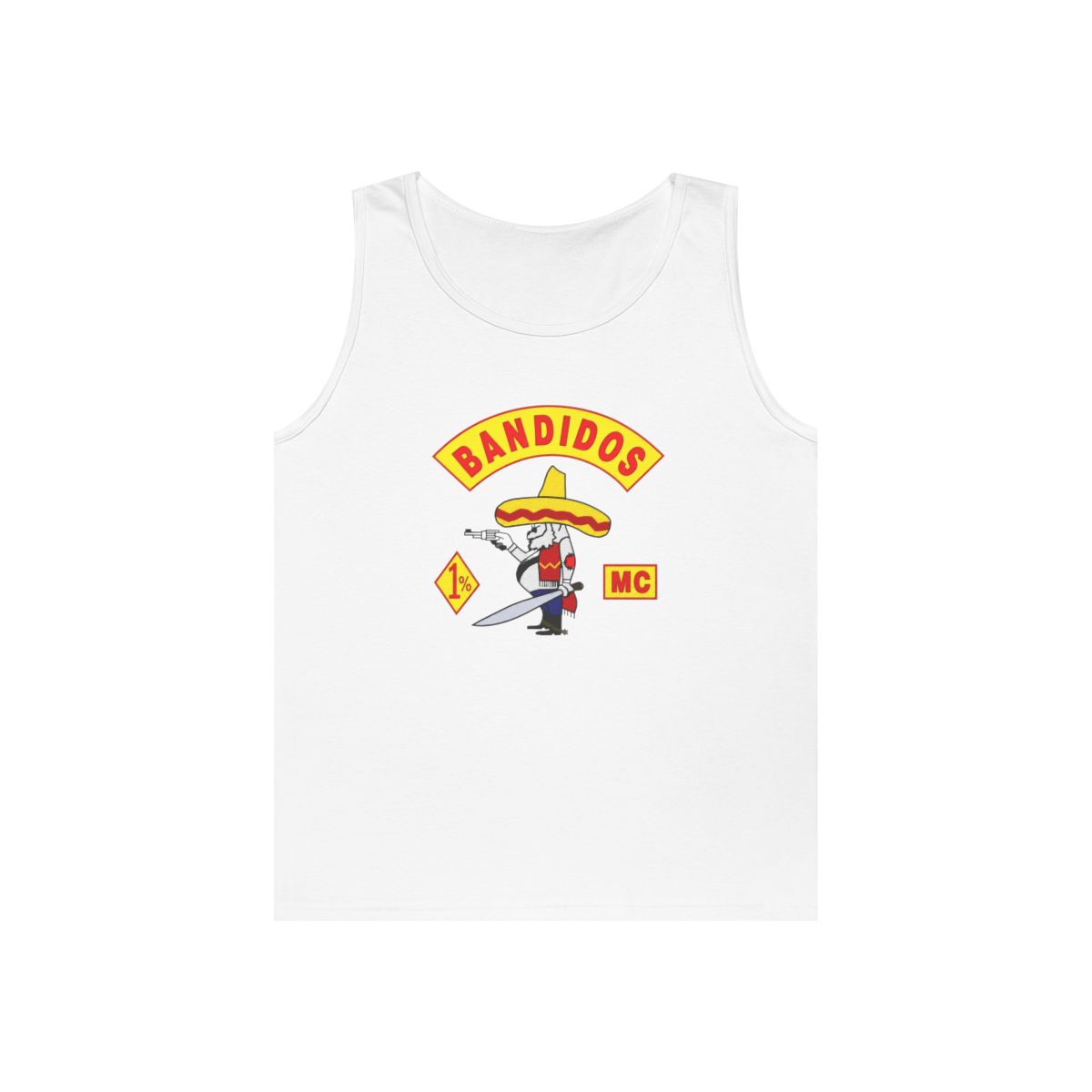 Bandidos Sombrero Skeleton Knife graphic Tank Top | Motorcycle Club Tee | Bandidos MC