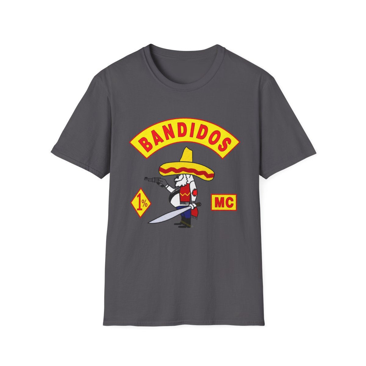 Bandidos sombrero skeleton character T-Shirt | Motorcycle club style | Bandidos MC - alternate angle 3, merchandise