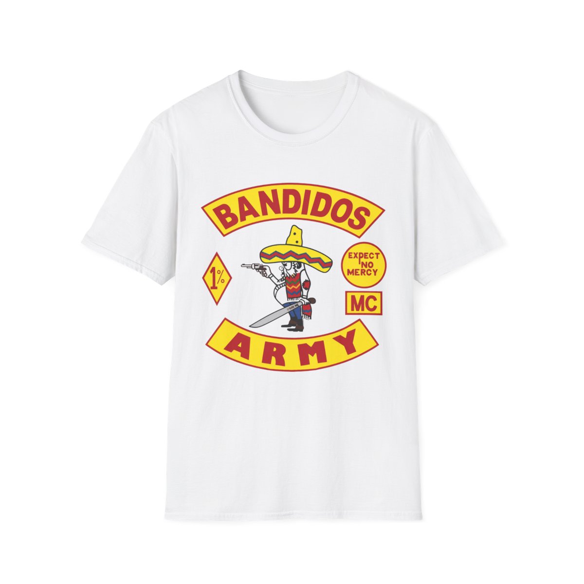 Bandidos Sombrero Skull, T-Shirt | Bandidos Army Motorcycle Club Tee | Bandidos MC